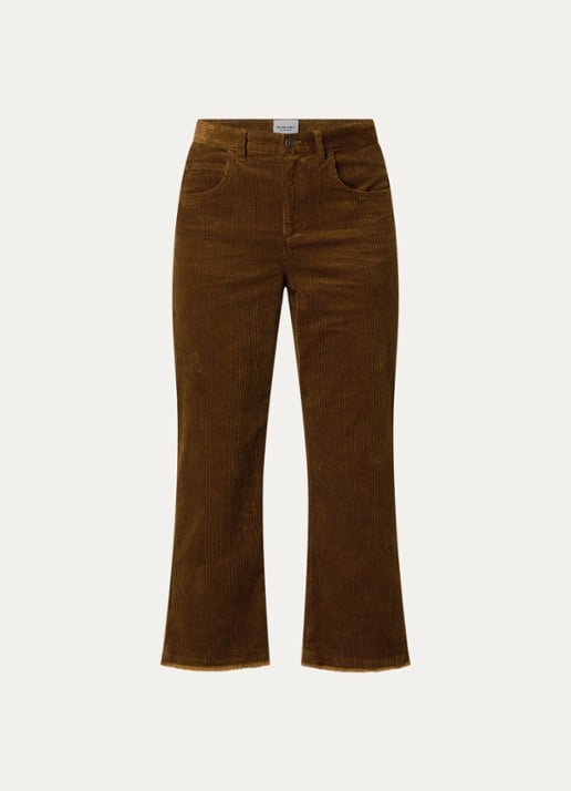 Isabel Marant Ruthie high waist cropped straight fit broek van corduroy