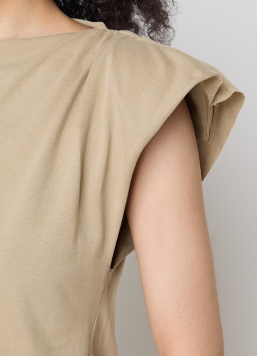 Isabel Marant Sebani top met asymmetrische zoom - detail 5 brons