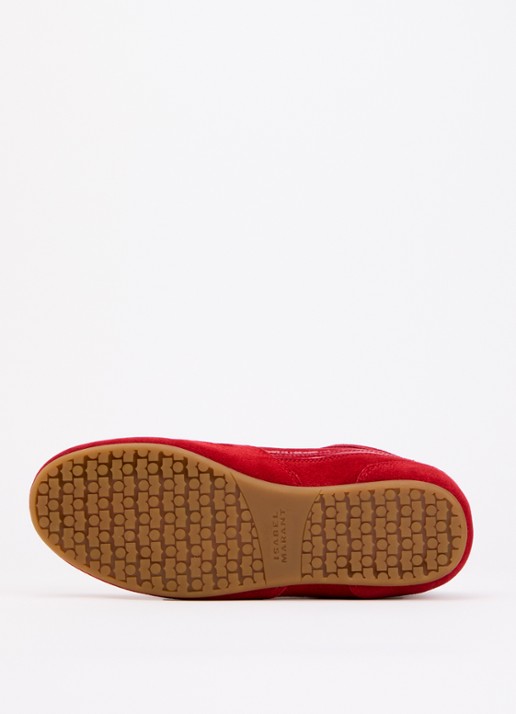 Isabel Marant Senny Low sneaker van suède - detail 3 rood