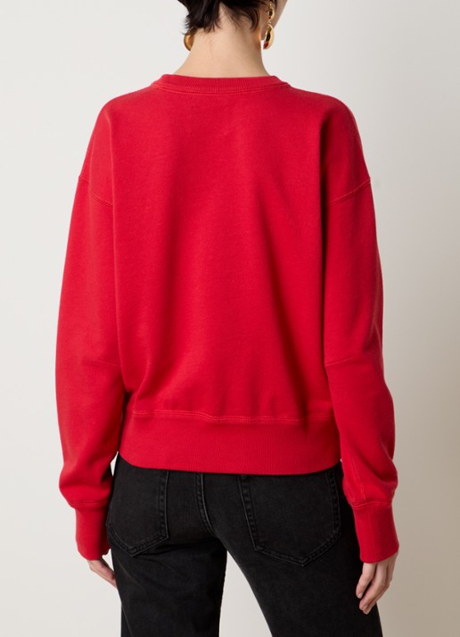Isabel Marant Shad sweater met logoborduring - achterkant 5 rood