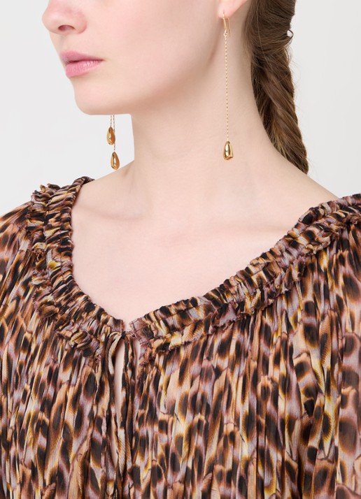 Isabel Marant Shiny Day oorhangers - voorkant 3 goud