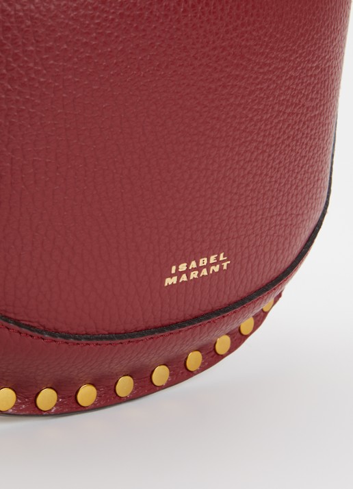 Isabel Marant Skano heuptas van kalfsleer met studs - detail 5 bordeauxrood