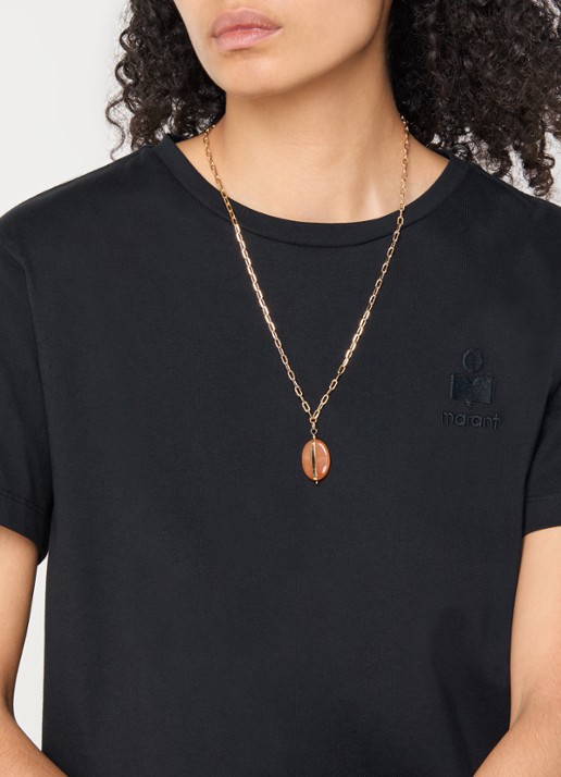 Isabel Marant Stones ketting met hanger - voorkant 4 oranje