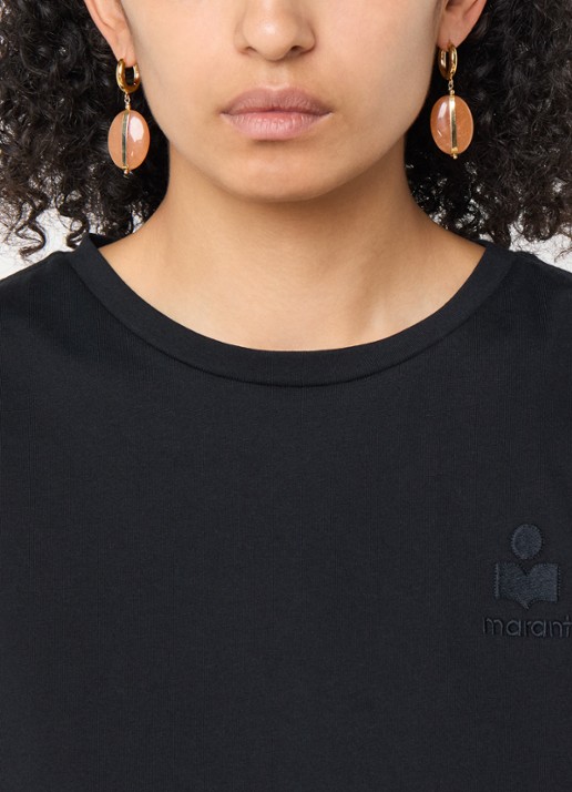 Isabel Marant Stones oorringen met hanger - voorkant 3 oranje