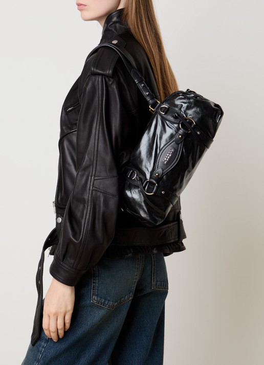 Isabel Marant Tilpa Mini schoudertas van leer - voorkant 2 zwart