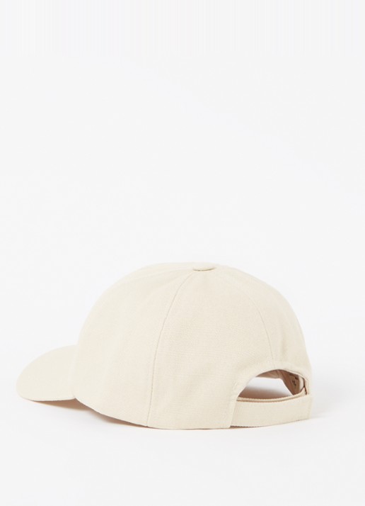 Isabel Marant Tyron pet met logoborduring  - detail 3 donkerbeige
