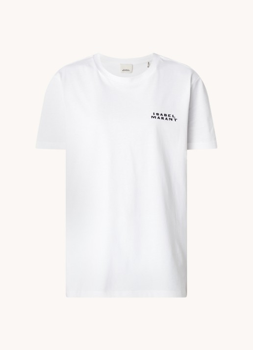 Isabel Marant Vidal T-shirt met logoborduring - voorkant 4 wit