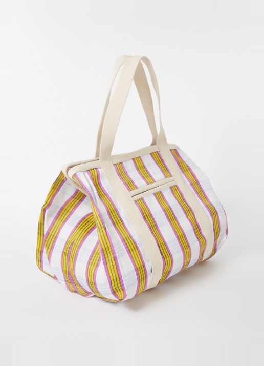 Isabel Marant Warden shopper met ruitdessin - achterkant 3 beige