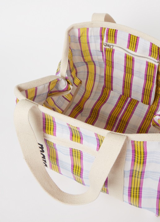 Isabel Marant Warden shopper met ruitdessin - detail 4 beige