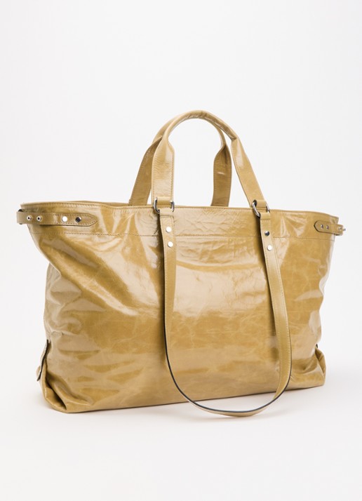 Isabel Marant Winna shopper van kalfsleer - achterkant 2 beige