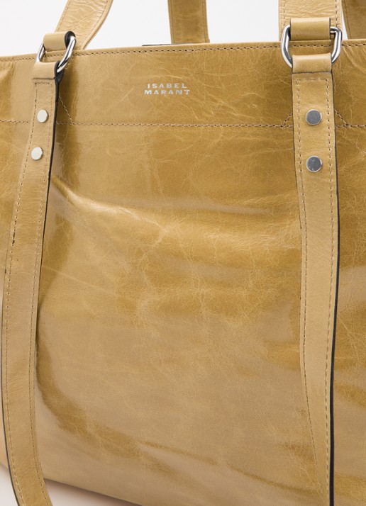 Isabel Marant Winna shopper van kalfsleer - detail 5 beige