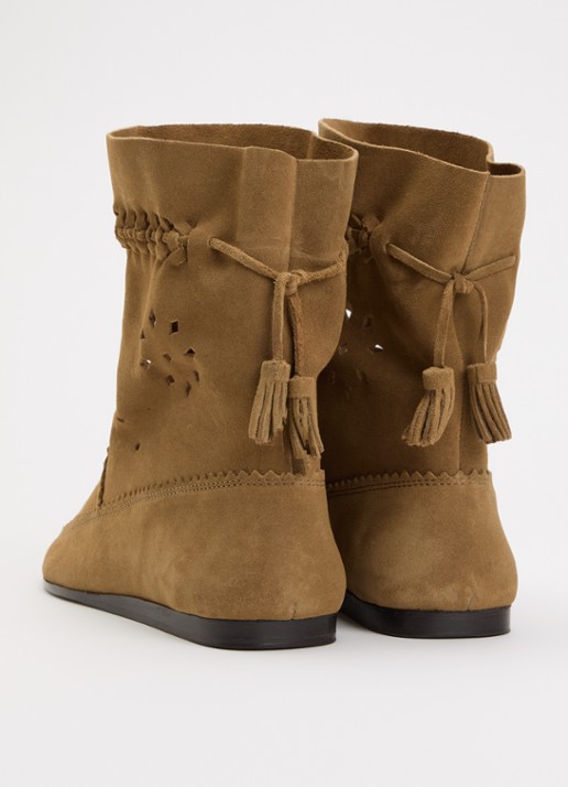 Isabel Marant Woosta laars suède - achterkant cognac