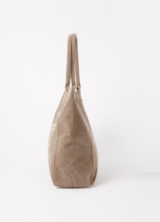 Isabel Marant Yenky shopper met logo - detail 2 khaki