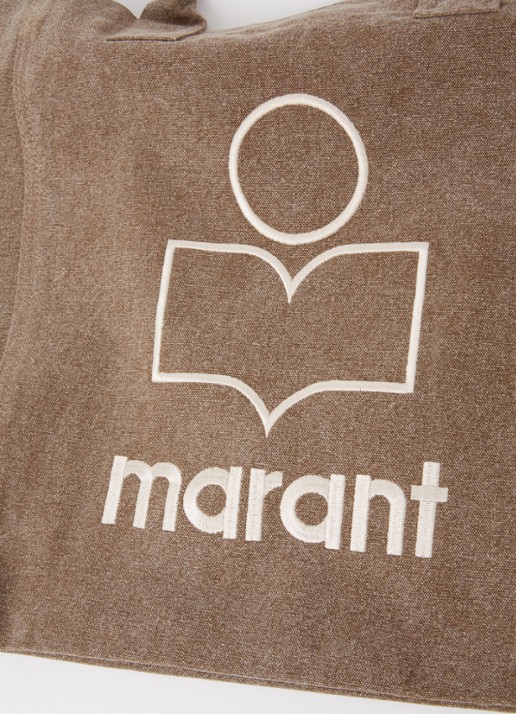 Isabel Marant Yenky shopper met logo - detail 3 khaki