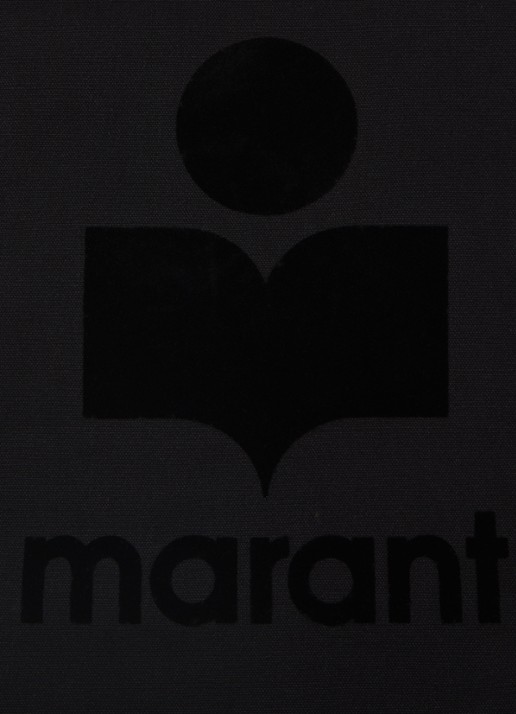Isabel Marant Yenky shopper van canvas met logo - detail 3 zwart