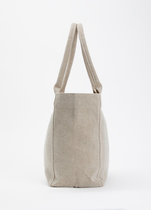 Isabel Marant Yenky shopper van canvas met logoborduring - detail 3 beige