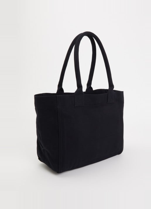 Isabel Marant Yenky shopper van canvas met logoborduring - achterkant 6 zwart
