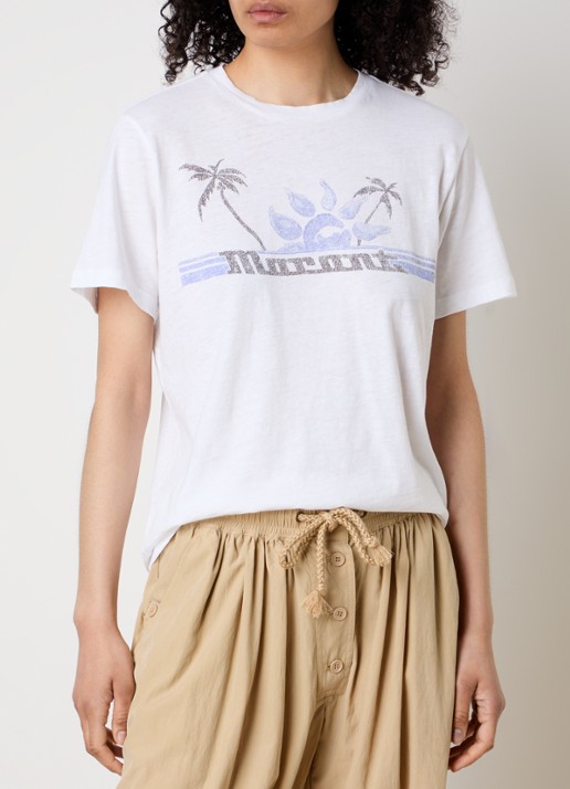 Isabel Marant Zewel T-shirt met print en logo