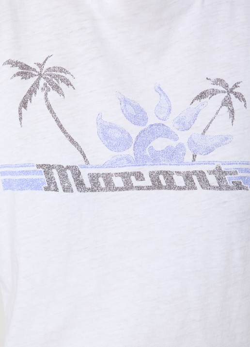 Isabel Marant Zewel T-shirt met print en logo - detail 2 wit