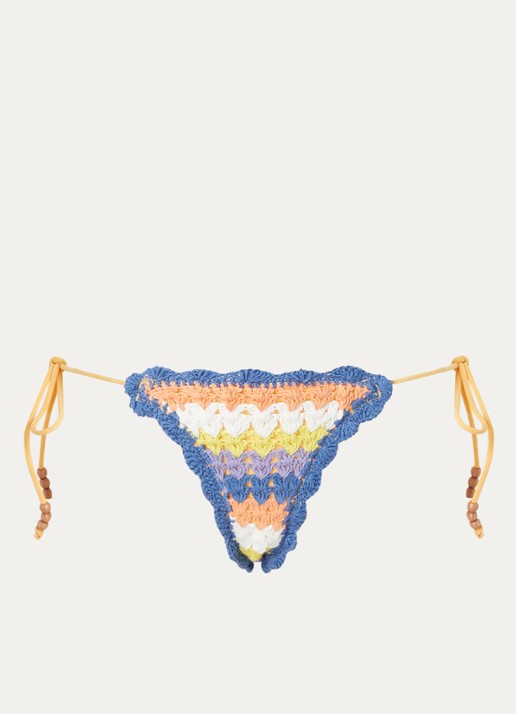 It's Now Cool Brazilian bikinislip van crochet - voorkant 4 blauw
