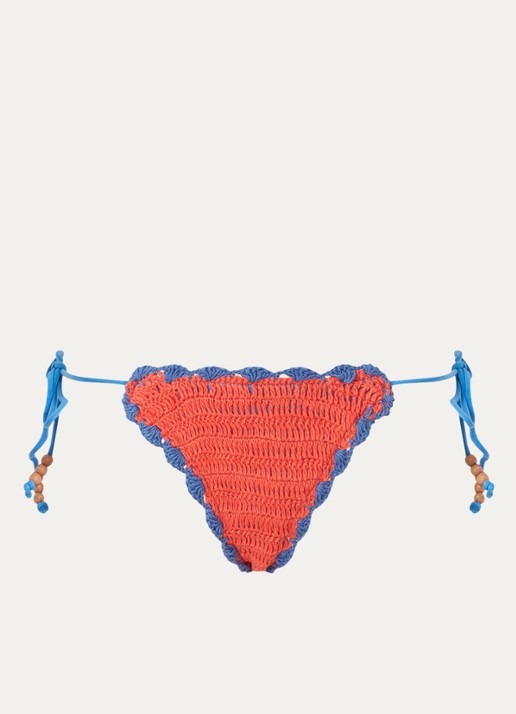 It's Now Cool Brazilian bikinislip van crochet - voorkant 3 kersenrood