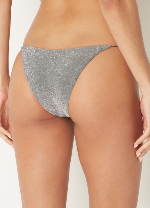 It's Now Cool Tanga bikinislip met lurex - achterkant 3 grijs