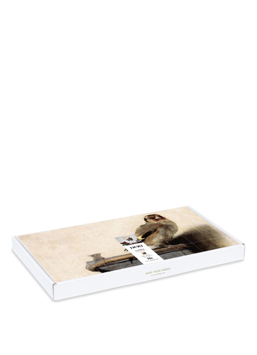 IXXI The Goldfinch wanddecoratie 120 x 80 cm - detail 7 donkerbeige