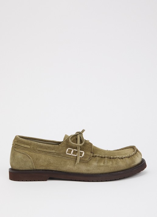 J.W. Anderson Bootschoen van suède - voorkant 6 khaki