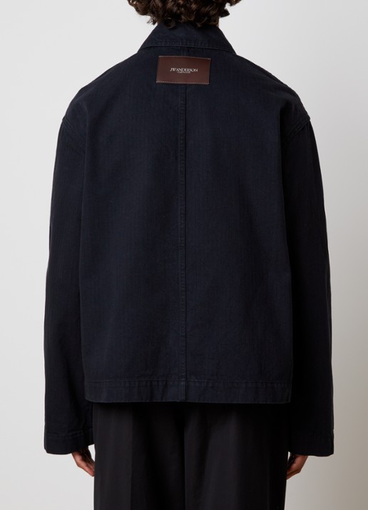 J.W. Anderson Comfort fit overshirt met borstzak - achterkant 4 zwart