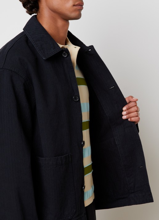 J.W. Anderson Comfort fit overshirt met borstzak - detail 2 zwart