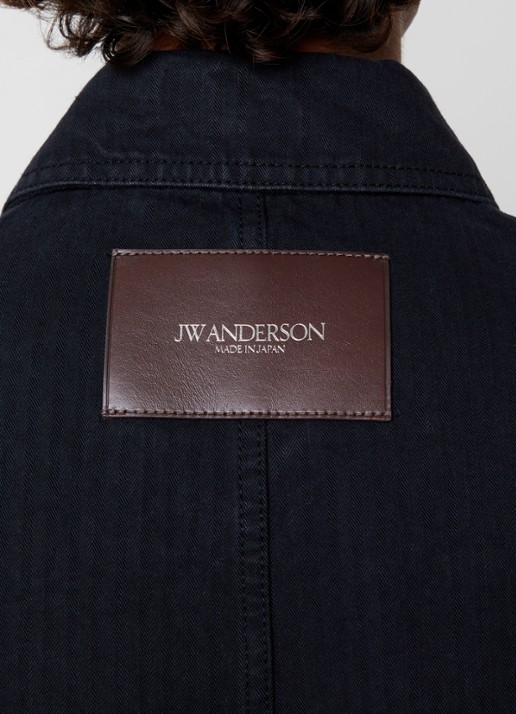J.W. Anderson Comfort fit overshirt met borstzak - detail 3 zwart