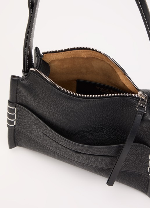 J.W. Anderson Crossbodytas van leer - detail 2 zwart