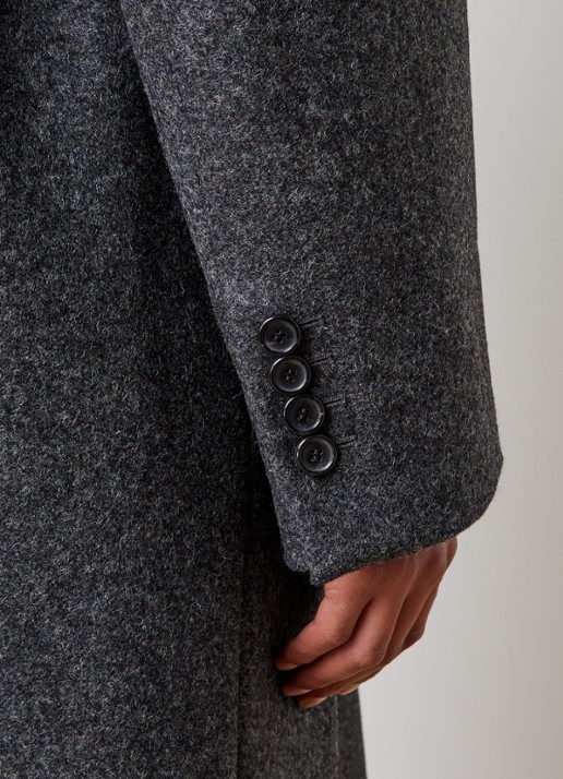 J.W. Anderson Double-breasted mantel van wol met steekzakken - detail 3 donkergrijs