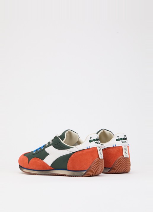 J.W. Anderson Equipe sneaker met details van suède - achterkant 6 oranje