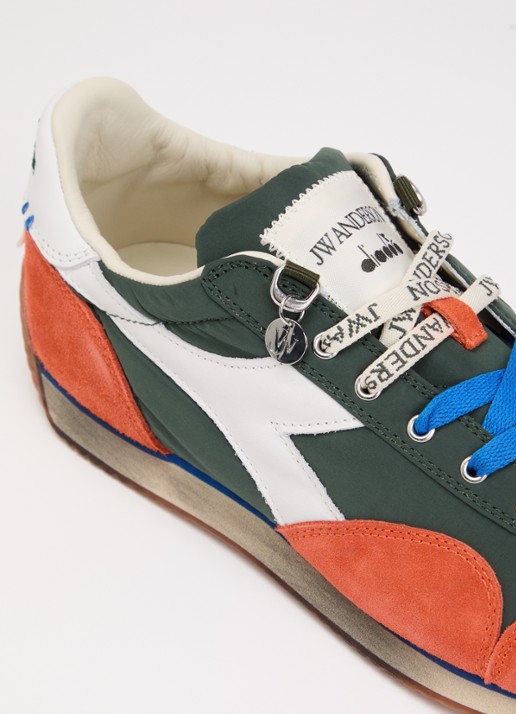 J.W. Anderson Equipe sneaker met details van suède - detail 5 oranje