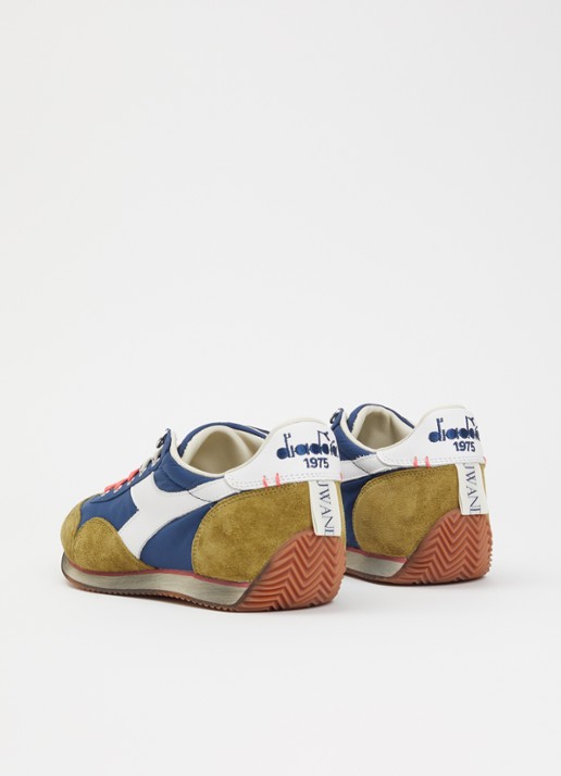J.W. Anderson Equipe sneaker met details van suède - achterkant 2 legergroen