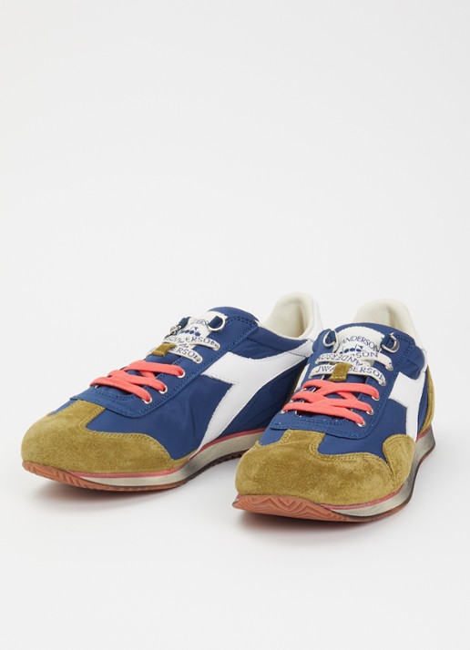 J.W. Anderson Equipe sneaker met details van suède - detail 3 legergroen