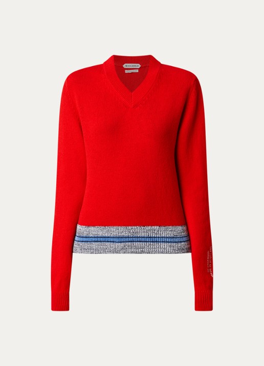 J.W. Anderson Fijngebreide pullover van wol met V-hals