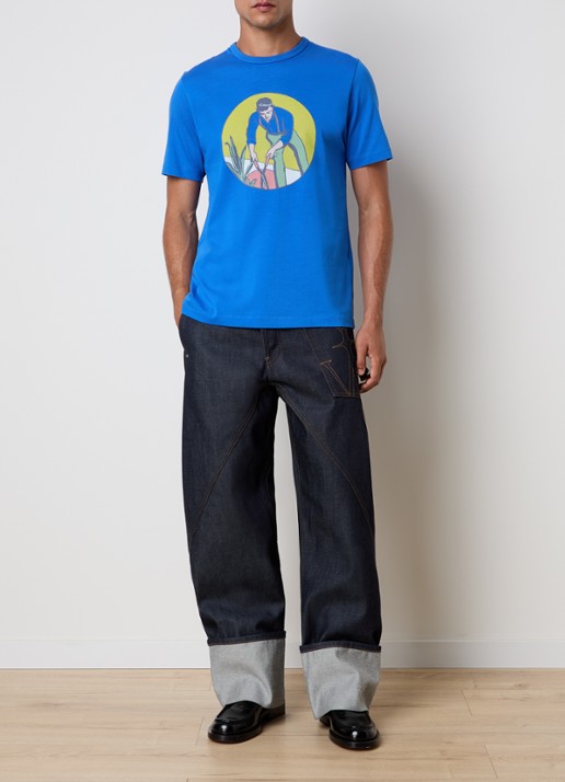 J.W. Anderson Gardener T-shirt met print - voorkant 5 kobaltblauw