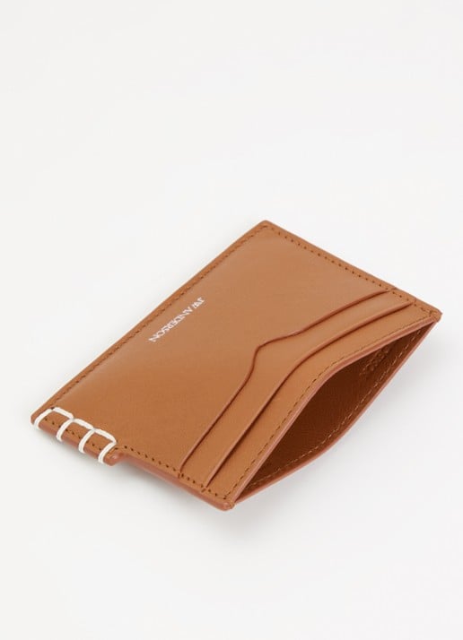 J.W. Anderson Loafer pasjeshouder van kalfsleer  - voorkant 2 cognac