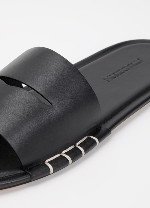 J.W. Anderson Loafer slipper van kalfsleer - detail 4 zwart