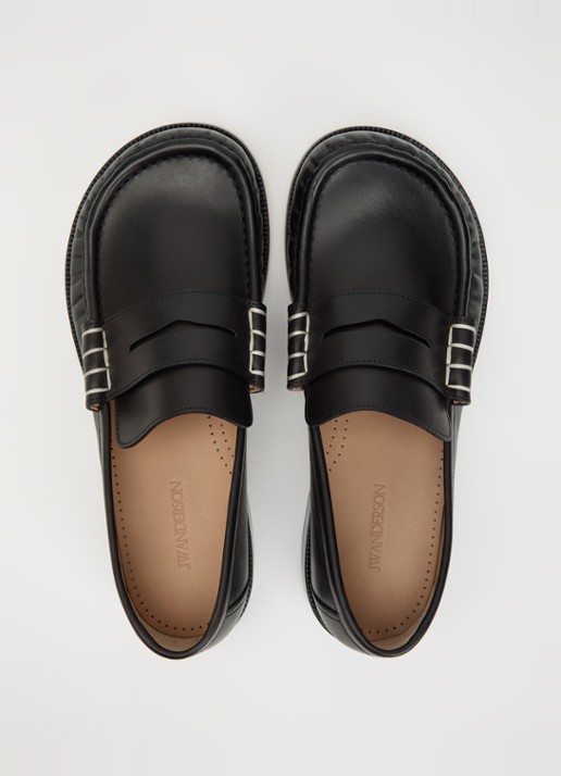 J.W. Anderson Loafer van kalfsleer - detail 3 zwart