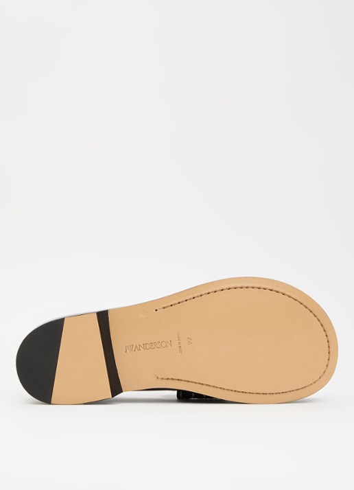 J.W. Anderson Loafer van kalfsleer - detail 4 zwart