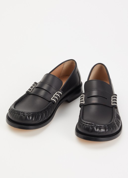 J.W. Anderson Loafer van kalfsleer - detail zwart