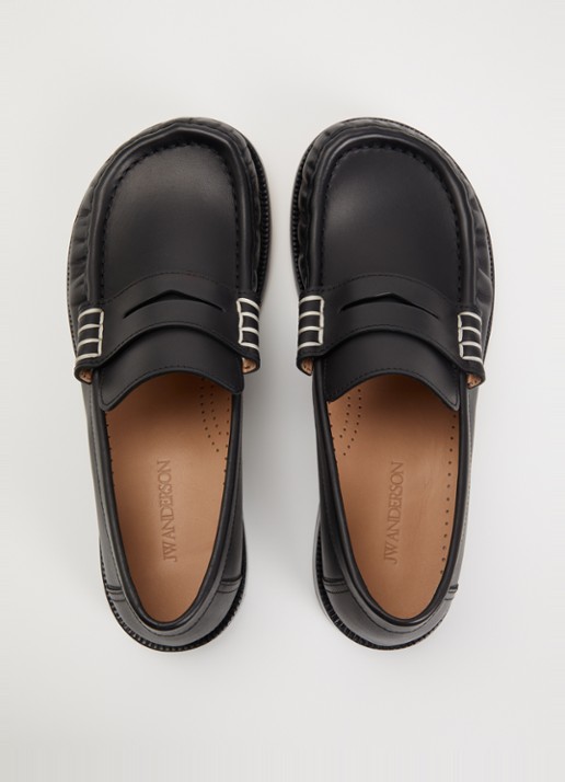 J.W. Anderson Loafer van kalfsleer - detail 2 zwart