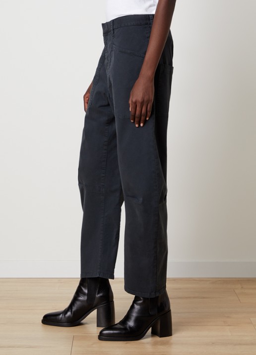 J.W. Anderson Shon high waist balloon fit broek met steekzakken - detail 2 donkerblauw