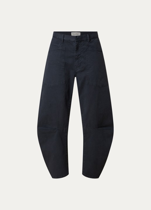 J.W. Anderson Shon high waist balloon fit broek met steekzakken - voorkant 5 donkerblauw