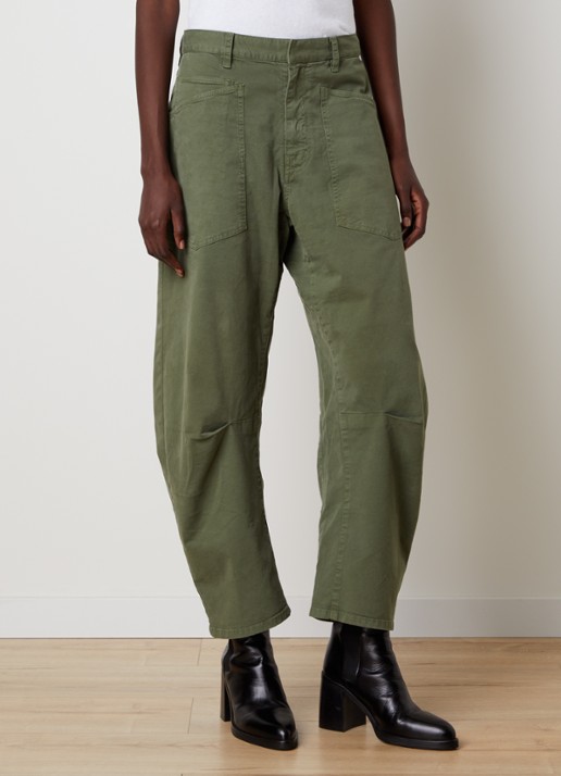 J.W. Anderson Shon high waist balloon fit broek met steekzakken - detail 2 donkergroen