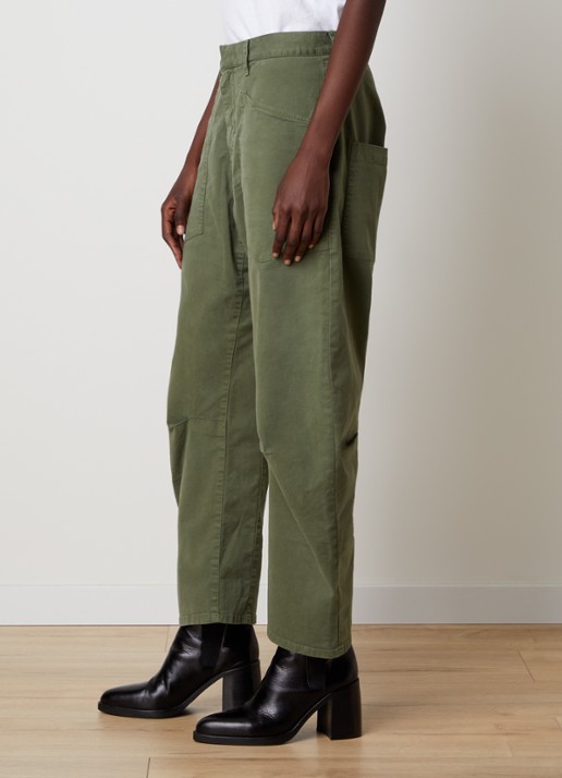 J.W. Anderson Shon high waist balloon fit broek met steekzakken - detail 3 donkergroen