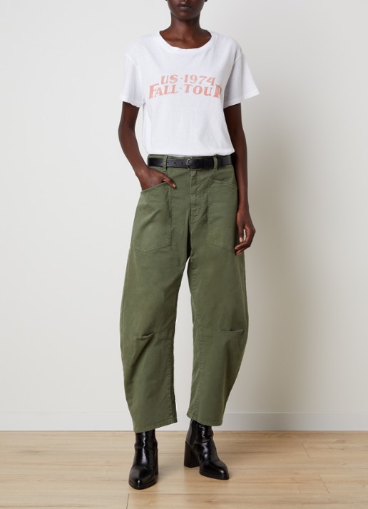 J.W. Anderson Shon high waist balloon fit broek met steekzakken - voorkant 6 donkergroen